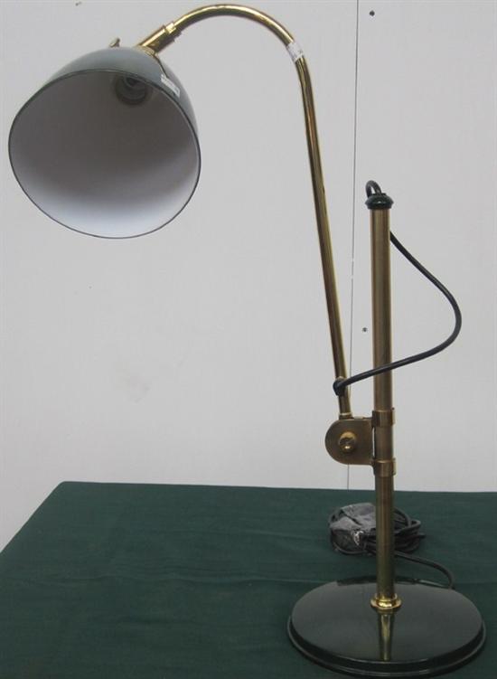 Appraisal: DESK LAMP A British Winston Churchhill brass and green enamel