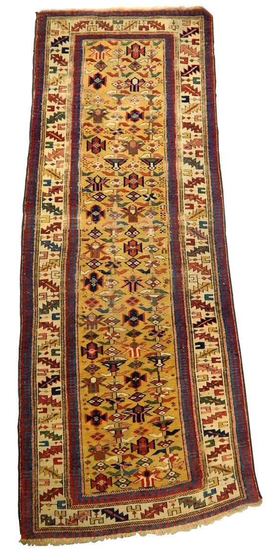 Appraisal: RUG Classic Antique Caucasian Shirivan runner ' x ' tan