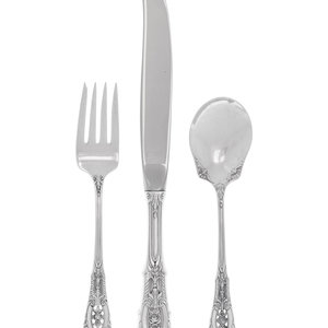 Appraisal: An American Silver Flatware Service Wallace Silversmiths Wallingford CT th