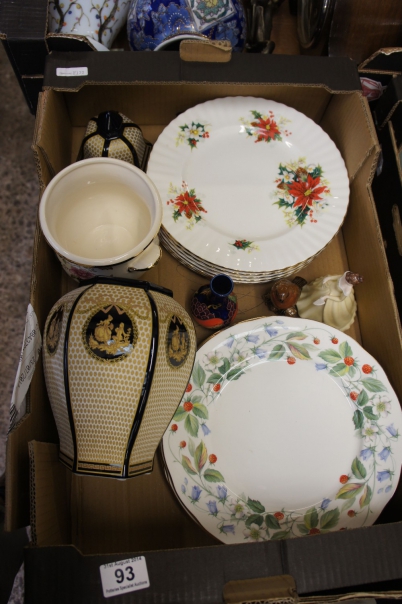 Appraisal: A collection of pottery to include Royal Albert Poinsettia and