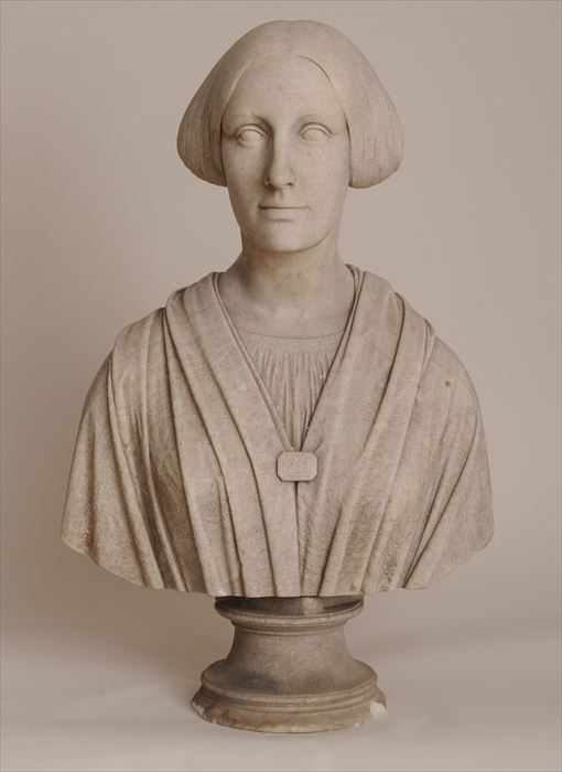 Appraisal: JOSEPH MOZIER - BUST OF A YOUNG WOMAN Inscribed on