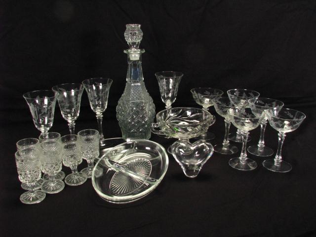 Appraisal: Group of crystal stem and glassware including partial set of