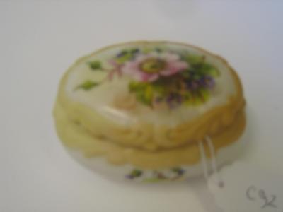 Appraisal: AN ROYAL WORCESTER TRINKET BOX AND COVER dated of oval