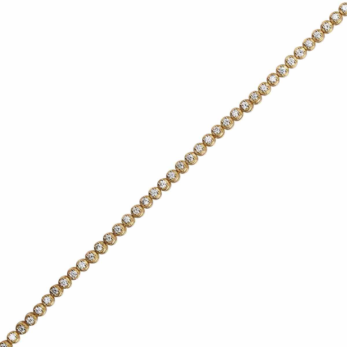 Appraisal: k Yellow Gold Straightline Bracelet set with brilliant cut diamonds