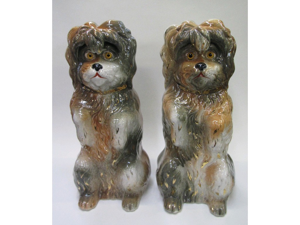 Appraisal: Pair of Bo'ness style figures of dogs modelled standing on