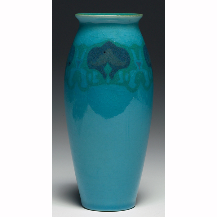 Appraisal: Good Rookwood vase swollen form in a Porcelain glaze with