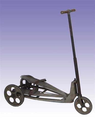 Appraisal: AN EARLY TH CENTURY FRENCH RATCHET POWERED PEDAL THREE WHEEL