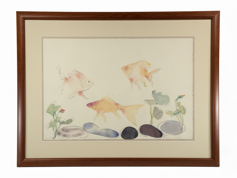 Appraisal: SUSAN HEADLEY VAN CAMPEN ME MA - Goldfish graphite and