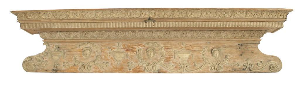 Appraisal: An Adam Style carved pine and gesso mantel