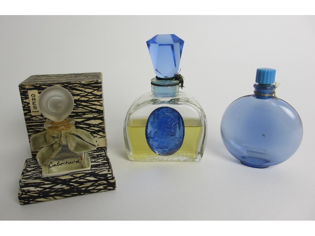 Appraisal: A J Giraud rosewater scent bottle moulded with a profile