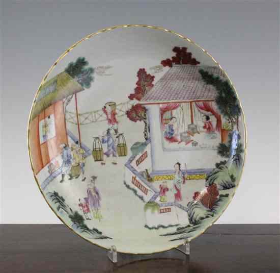 Appraisal: A Chinese famille rose dish Qianlong mark possibly th century