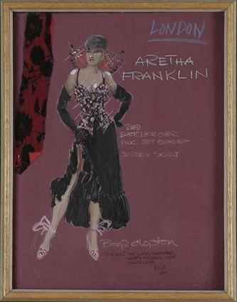 Appraisal: Boyd Clopton th C Costume Design for Aretha Franklin Mixed