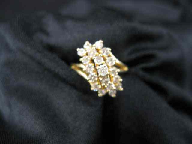 Appraisal: Diamond Fashion Ring round diamondstotaling carat in k yellow gold