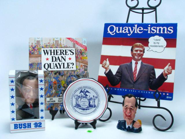 Appraisal: Group of George Bush-Dan Quayle Novelties including a Bush '