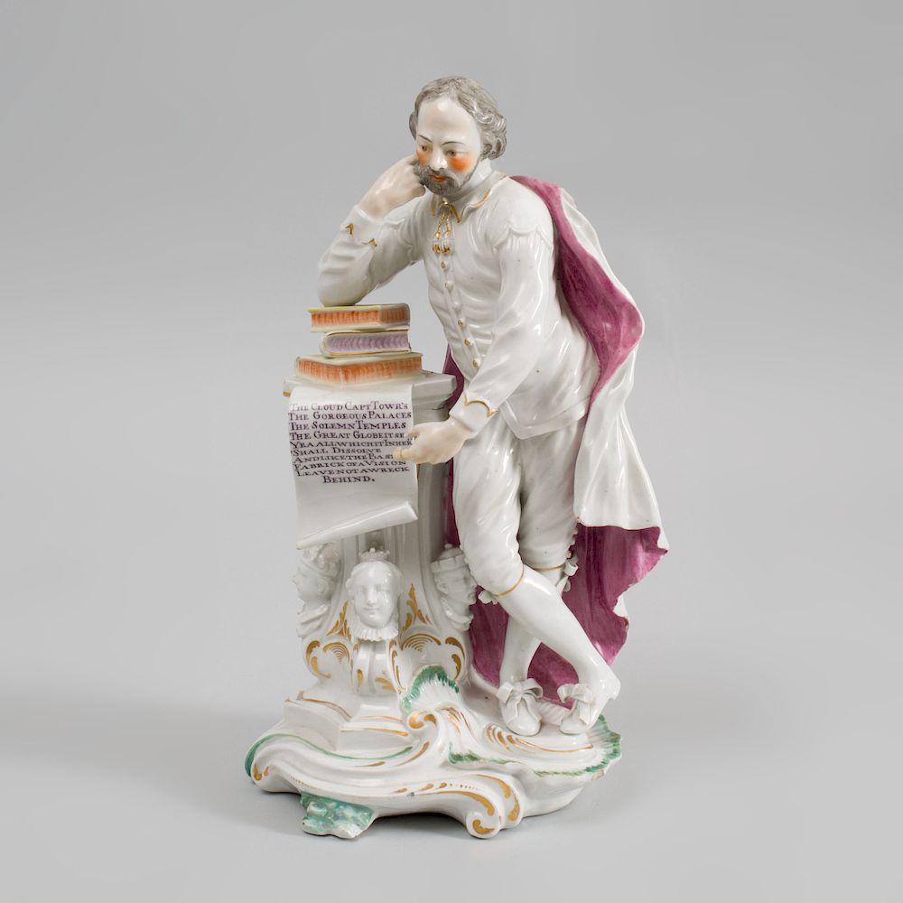 Appraisal: Derby Porcelain Figure of Shakespeare With patch marks in high