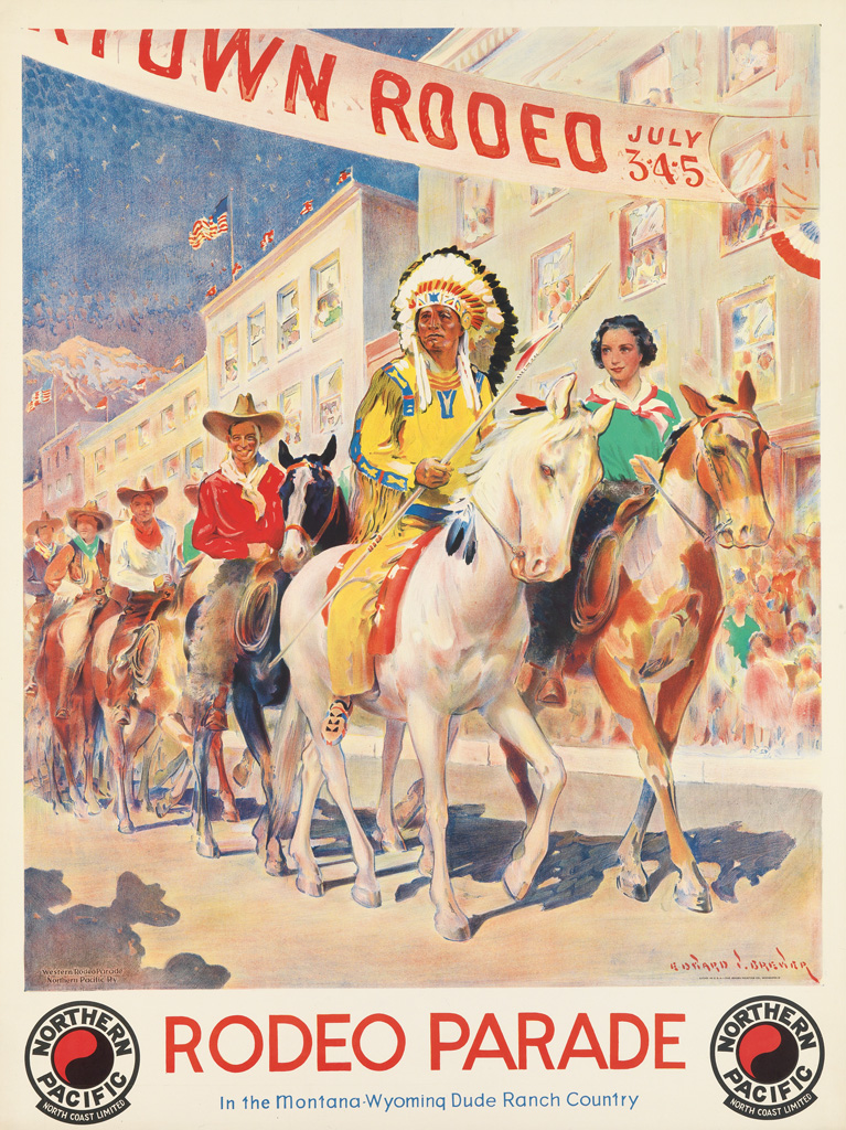 Appraisal: EDWARD VINCENT BREWER - RODEO PARADE NORTHERN PACIFIC Circa x