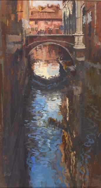 Appraisal: PETER KUHFELD b 'Late Afternoon Reflections Behind San Rocco Venice'