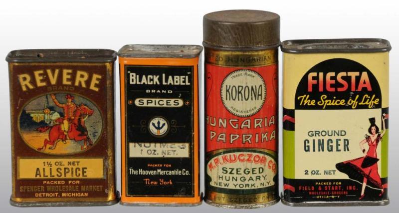 Appraisal: Lot of Spice Tins Description Includes a very desirable and