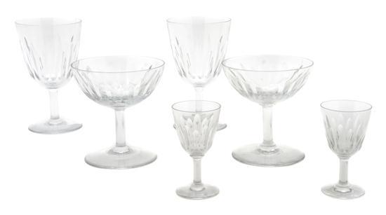 Appraisal: Partial Set of Baccarat Stemware comprising champagnes demitasse and wines