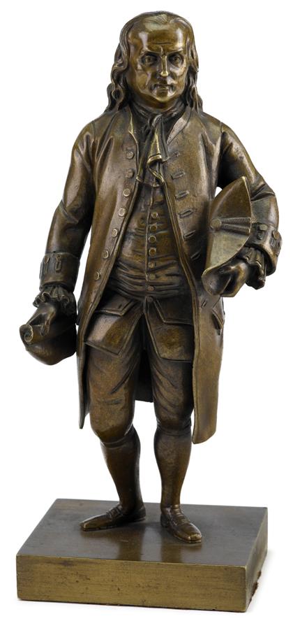 Appraisal: Bronze standing figure of Benjamin Franklin th th century