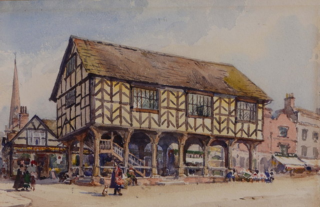 Appraisal: CONRAD H R CARELLI - Ledbury Market House signed watercolour