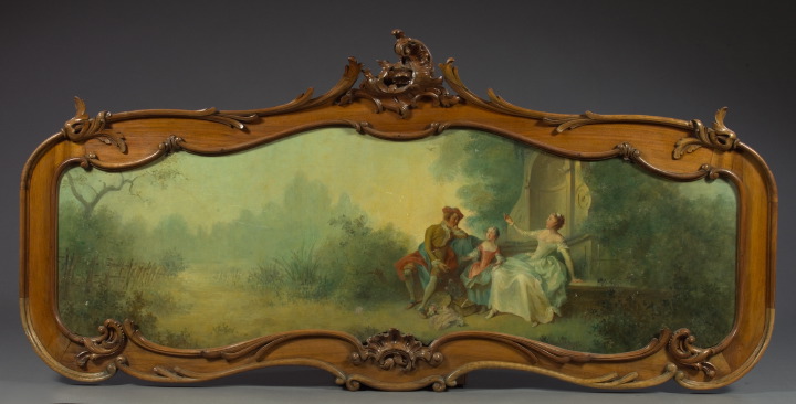 Appraisal: Manner of Jean Antoine Watteau French - large supraporta panel