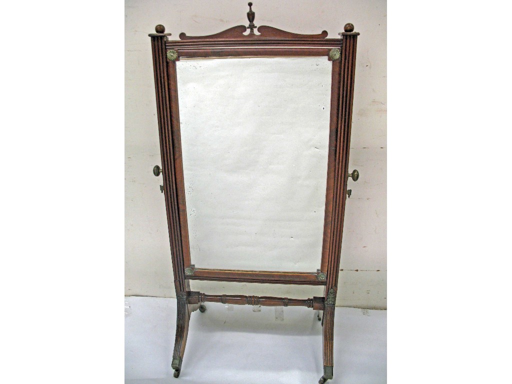 Appraisal: A th century mahogany framed cheval mirror -