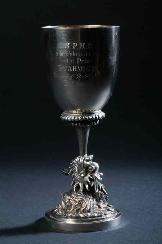 Appraisal: CHINESE SILVER PRESENTATION CUP circa Leeching mark Hong Kong Shanghai