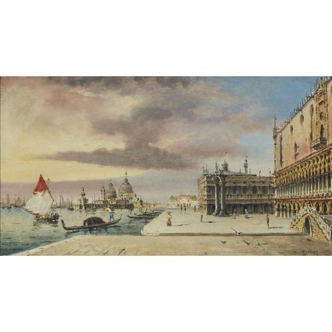 Appraisal: Grubas th Century VENICE A VIEW OF THE GRAND CANAL