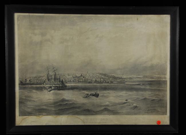 Appraisal: WILLIAM WELLSTOOD American - NEW BEDFORD FROM FAIR HAVEN engraving