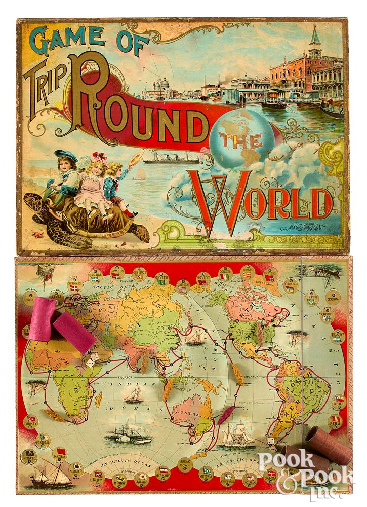 Appraisal: McLoughlin Bros Game of Trip Around the World McLoughlin Bros