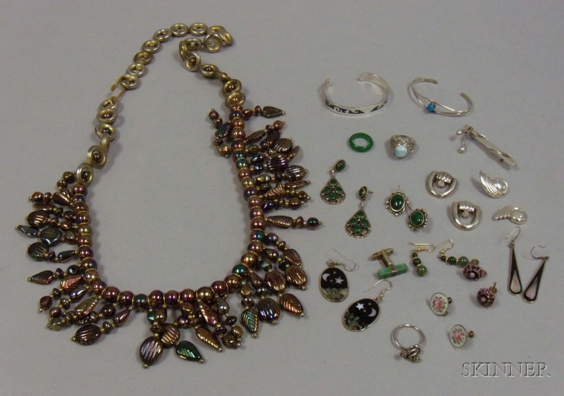 Appraisal: Small Group of Mostly Mexican Sterling Silver and Costume Jewelry