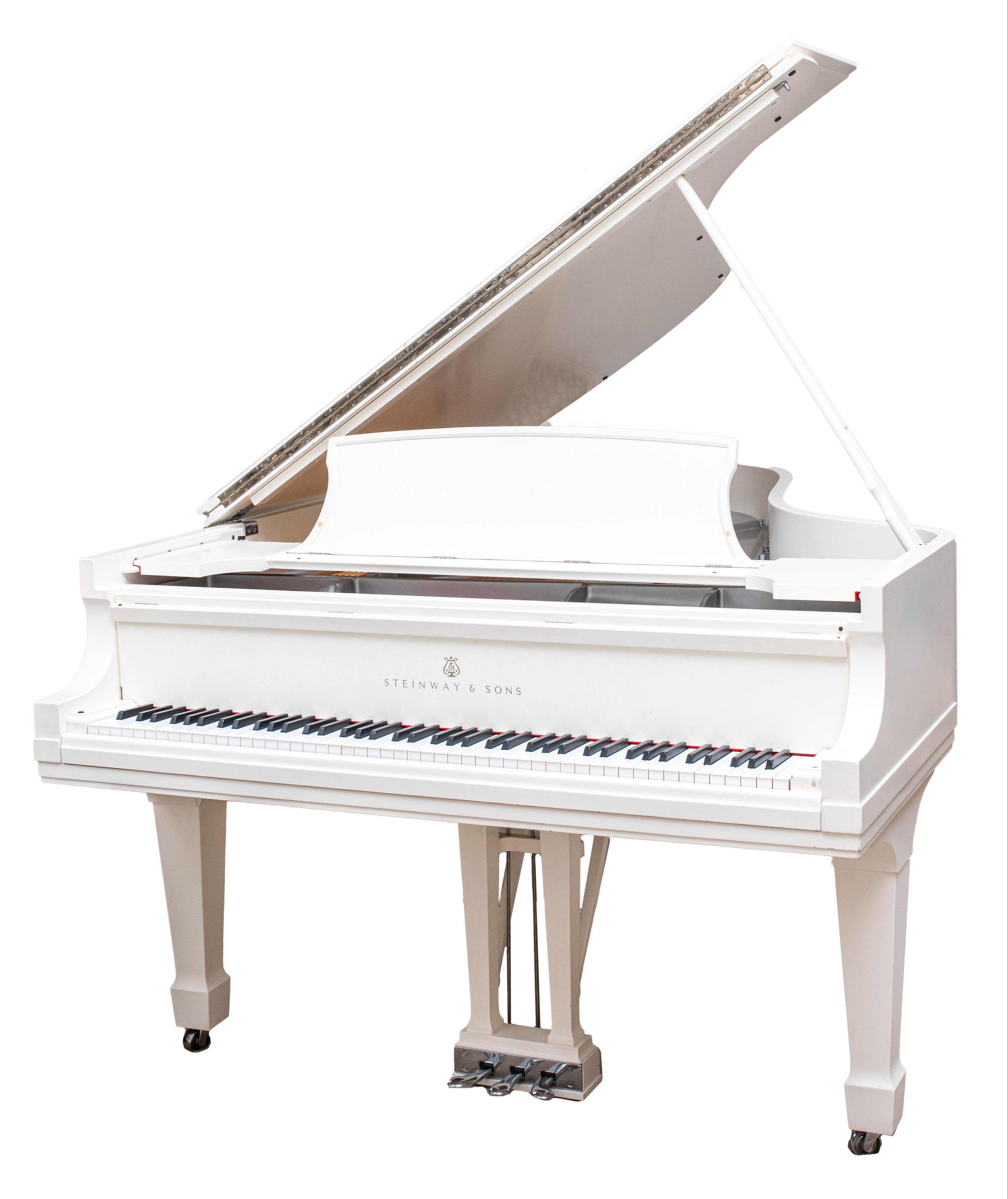 Appraisal: STEINWAY B GRAND PIANO IN WHITE LACQUER Steinway Sons 'Steinway