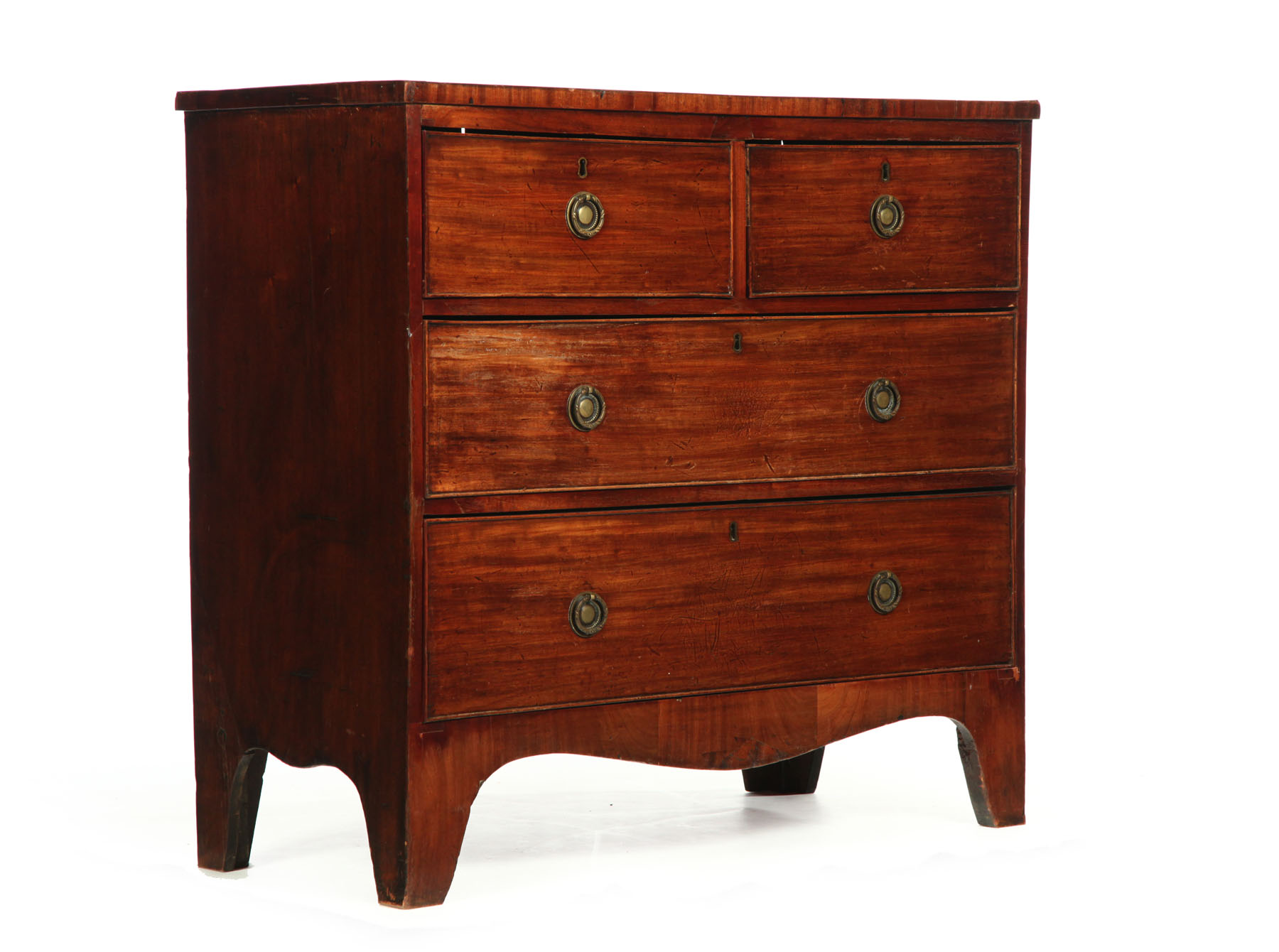 Appraisal: GEORGE III CHEST OF DRAWERS England early th century mahogany