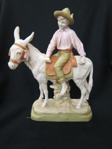 Appraisal: Royal Dux Porcelain Figurine of Boy on Mule satin finish