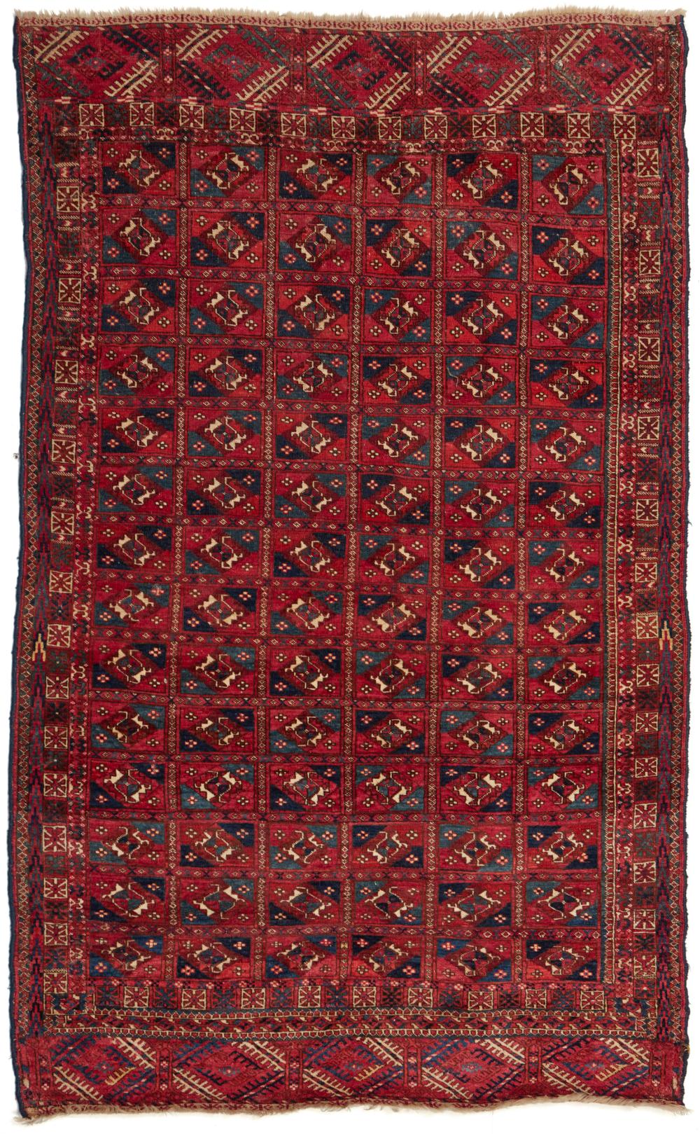 Appraisal: A Tekke Bokhara area rug Circa Wool on wool foundation