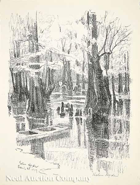 Appraisal: Helen Hyde American South Carolina - Cypress Swamp and Rainy