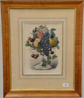 Appraisal: Currier Ives set of four hand colored lithographs American Fruit