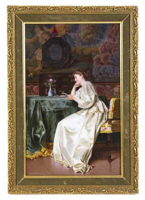 Appraisal: A Berlin K P M Porcelain Plaque L Sturm of