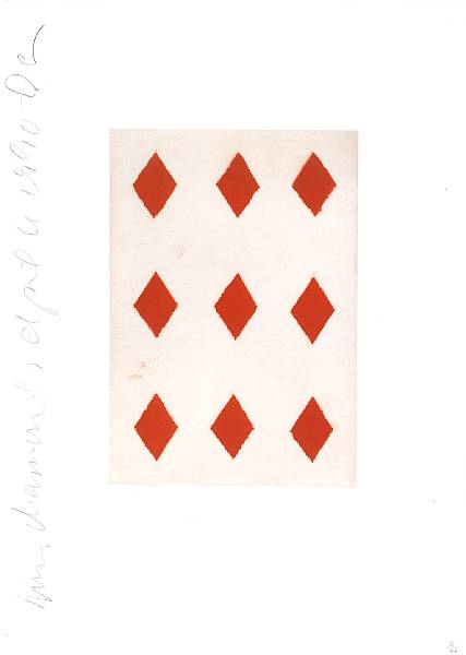 Appraisal: n a Donald Sultan American born from Playing Cards Aquatints