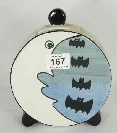 Appraisal: Lorna Bailey Studio Jar and Cover decorated with Bats height