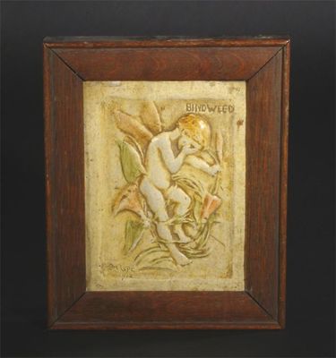 Appraisal: Bindweed' a rare plaster plaque by E M Rope modelled