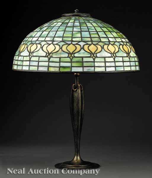 Appraisal: A Tiffany Studios Pomegranate Table Lamp early th c leaded