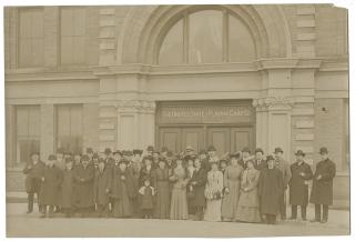 Appraisal: Group Gathered in Front of the United States Playing Card