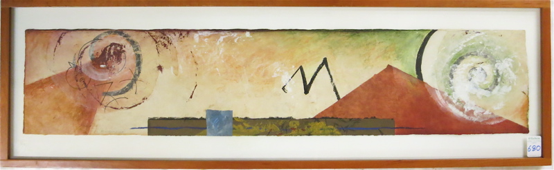 Appraisal: MARGOT VOORHIES THOMPSON MIXED MEDIA Portland Oregon born Mountain Light