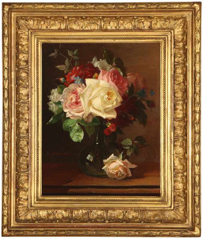 Appraisal: th Century French School Still Life with Roses in a