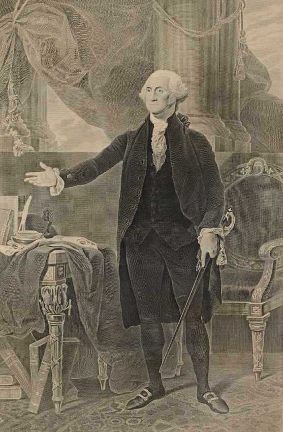 Appraisal: ENGRAVING OF GEORGE WASHINGTON BY JAMES HEATH ''Historical Engraver to