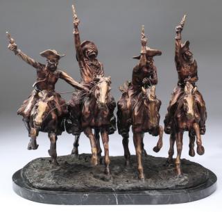 Appraisal: Coming Through the Rye' after Remington Bronze with copper wash