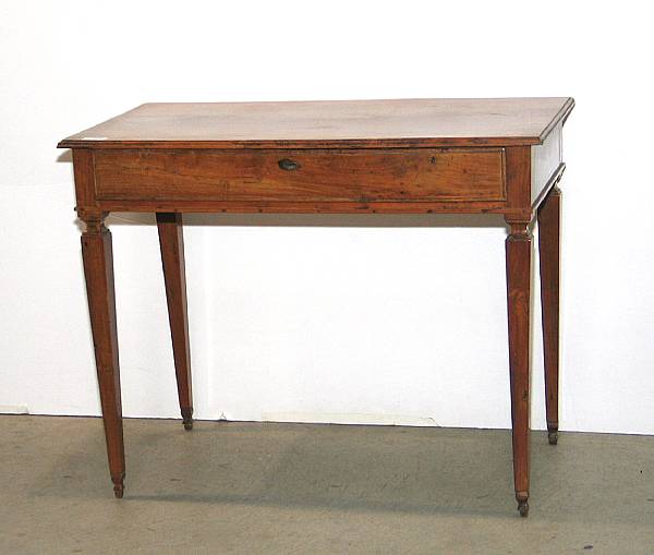 Appraisal: An Italian Neoclassical fruitwood writing table early th century height