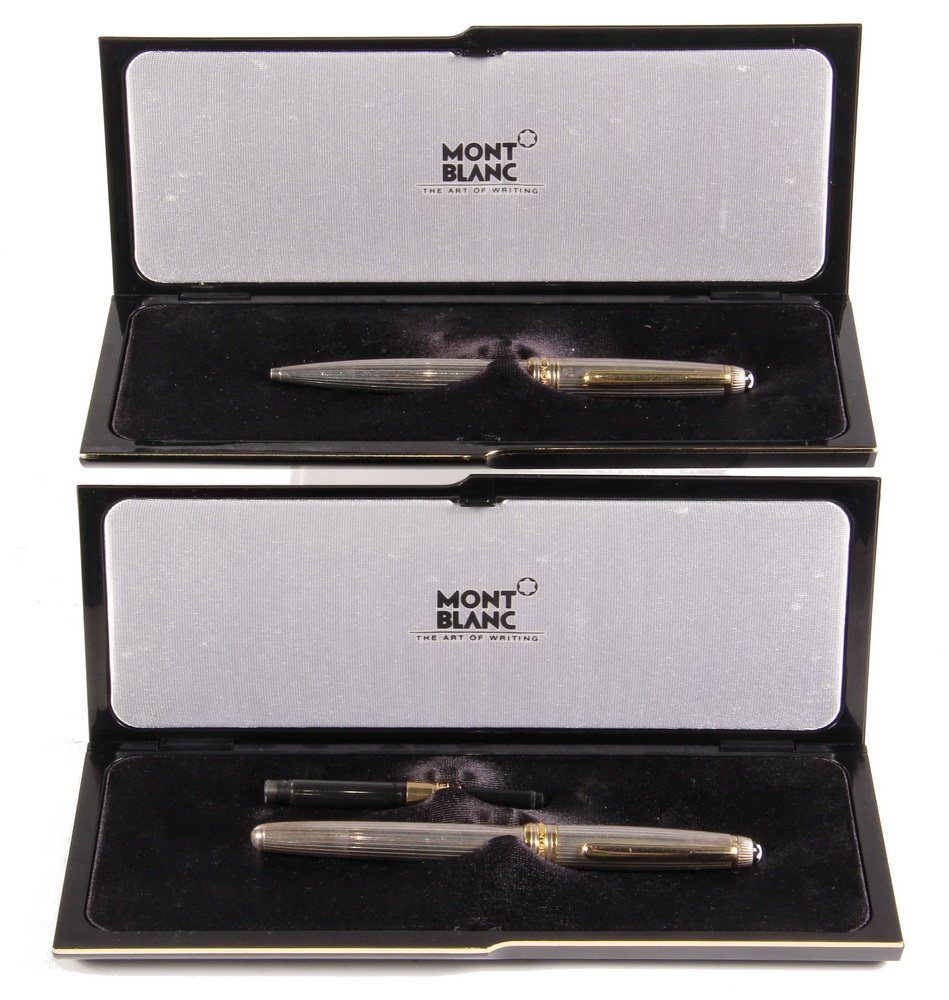 Appraisal: MONT BLANC PENS - Meisterstuck Solitaire Fountain Pen Ballpoint Pen